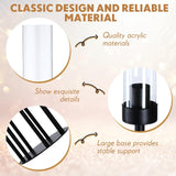 2 Pcs Acrylic Candelabra Centerpieces 48 Clear Candle Holder 7 Arm Black Pillar Taper Candlesticks with Acrylic Shade