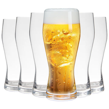 20oz Pilsner Beer Glasses Set of 6 Large Capacity Beer Cup