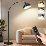 Arc Floor Lamps, 72" Modern Tall Lamp with Remote Control and Stepless Dimmable 9W LED Bulb