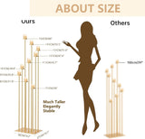 60'' Floor Candelabra Holder for 9 Arm Candlesticks,Tall Candle Holders, Gold Metal Candle Stick Holders for Pillar