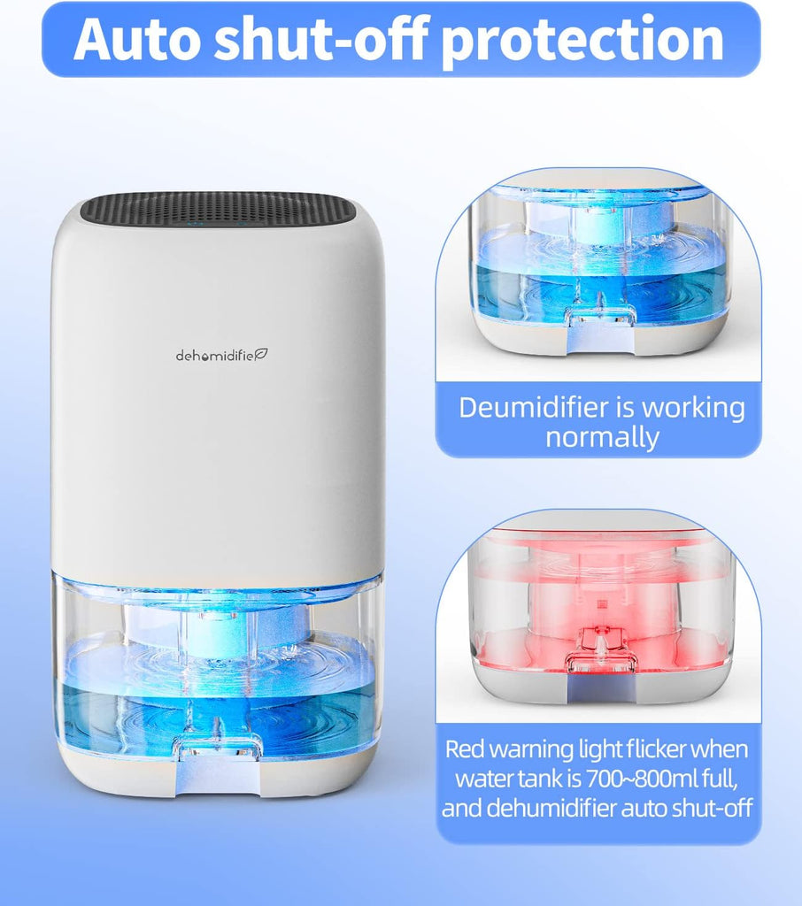 Dehumidifier, 35 OZ Small Dehumidifiers for Bedroom for Home, Quiet with Auto Shut Off