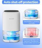 Dehumidifier, 35 OZ Small Dehumidifiers for Bedroom for Home, Quiet with Auto Shut Off