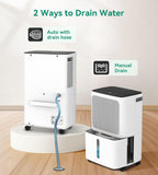2500 Sq.Ft Dehumidifier for Basement with Drain Hose Max 34 Pints, Dehumidifiers for Home, Large Room, Bathroom