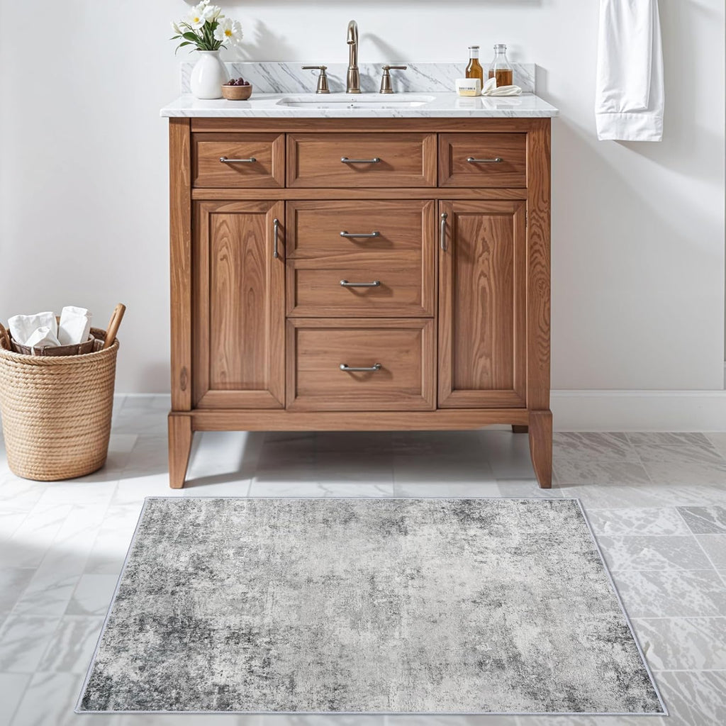 Washable 2x3 Abstract Area Rug - Large Living Room Area Rugs Modern Stain Resistant Indoor mat Dining Room Non Slip