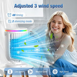 AI Portable Air Conditioners Fan with 120° Rotating Function,Evaporative Mini Room Air Conditioners
