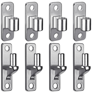 Heavy Duty 304 Stainless Steel Gate Hinges, Non-Welded One-Piece Design, Wall Mount Gate Hinges with 5/8'', Post