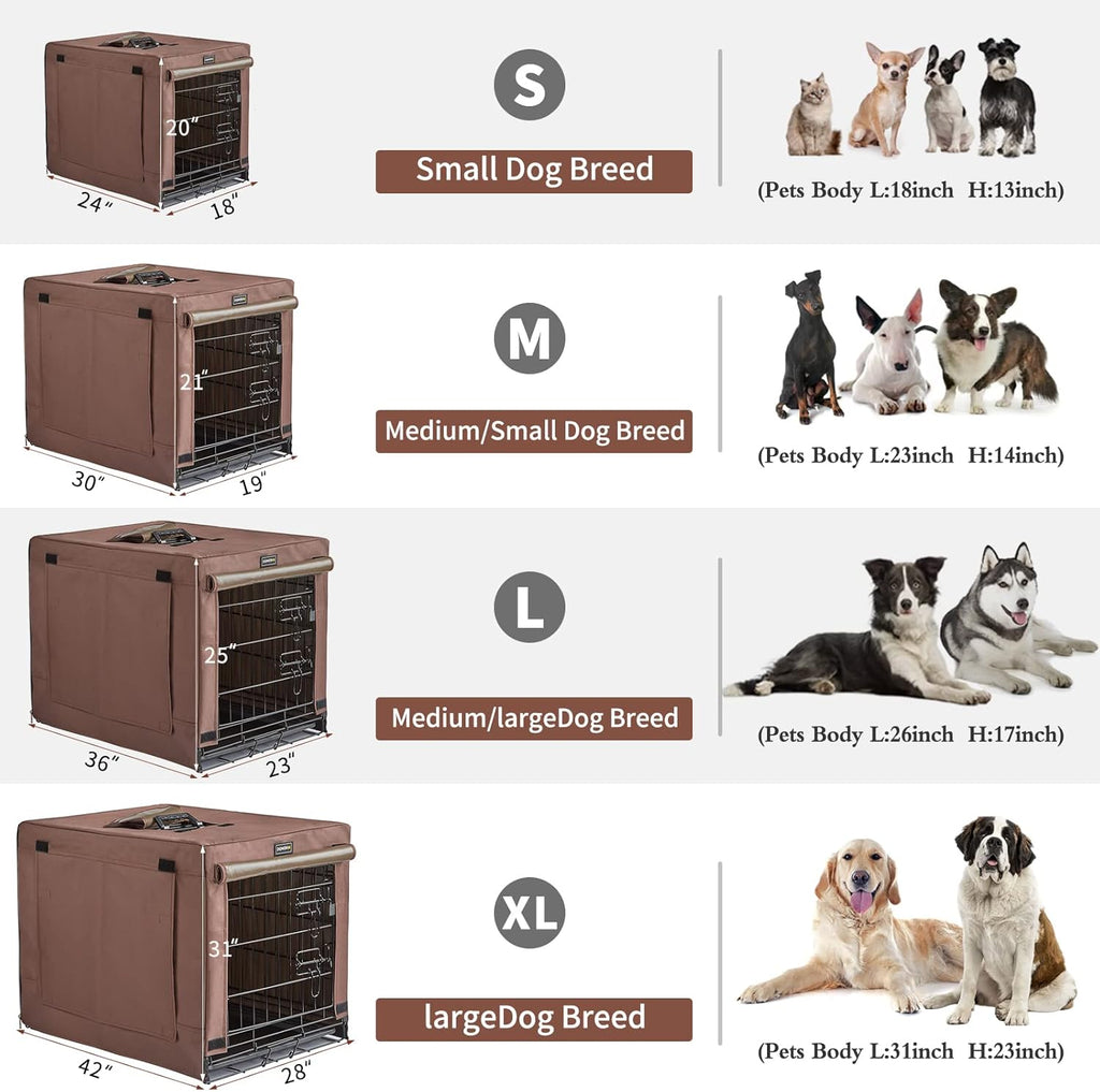 Dog Crates for Small Medium Size Dogs Indoor Double Door Dog Kennels & Houses for Puppy and Cats