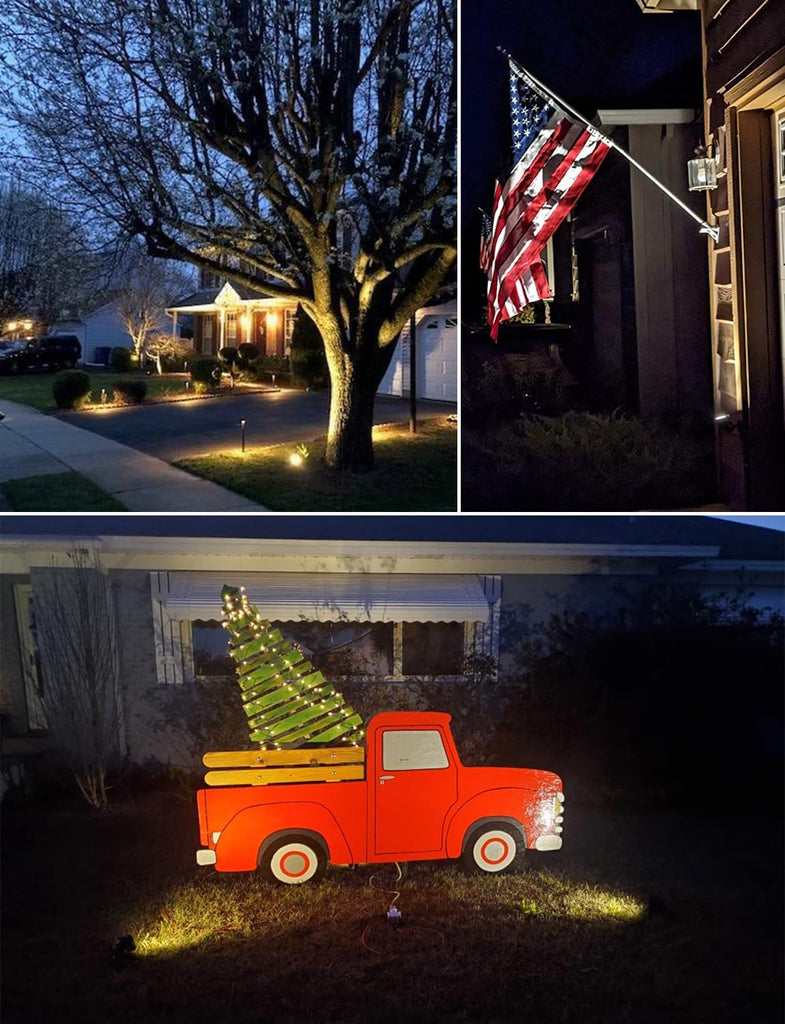 Dusk to Dawn Outdoor Lighting 120V LED Spot Lights Outdoor Landscape Spotlights with Photocell Sensor Waterproof