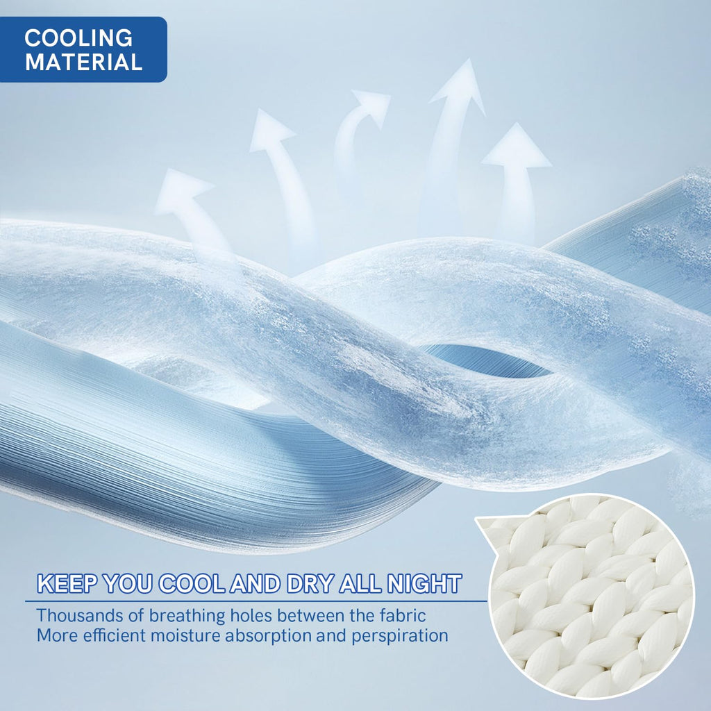 Cooling Chunky Throw Blanket, Medium-Weight, Hand Knitted, Skin Friendly, Ventilated and Breathable, Machine