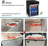 Beverage Refrigerator Cooler Cover,Outdoor Fridge Cover - Waterproof, Dustproof, Sun-Proof, 20" W x 20" D x 33" H.