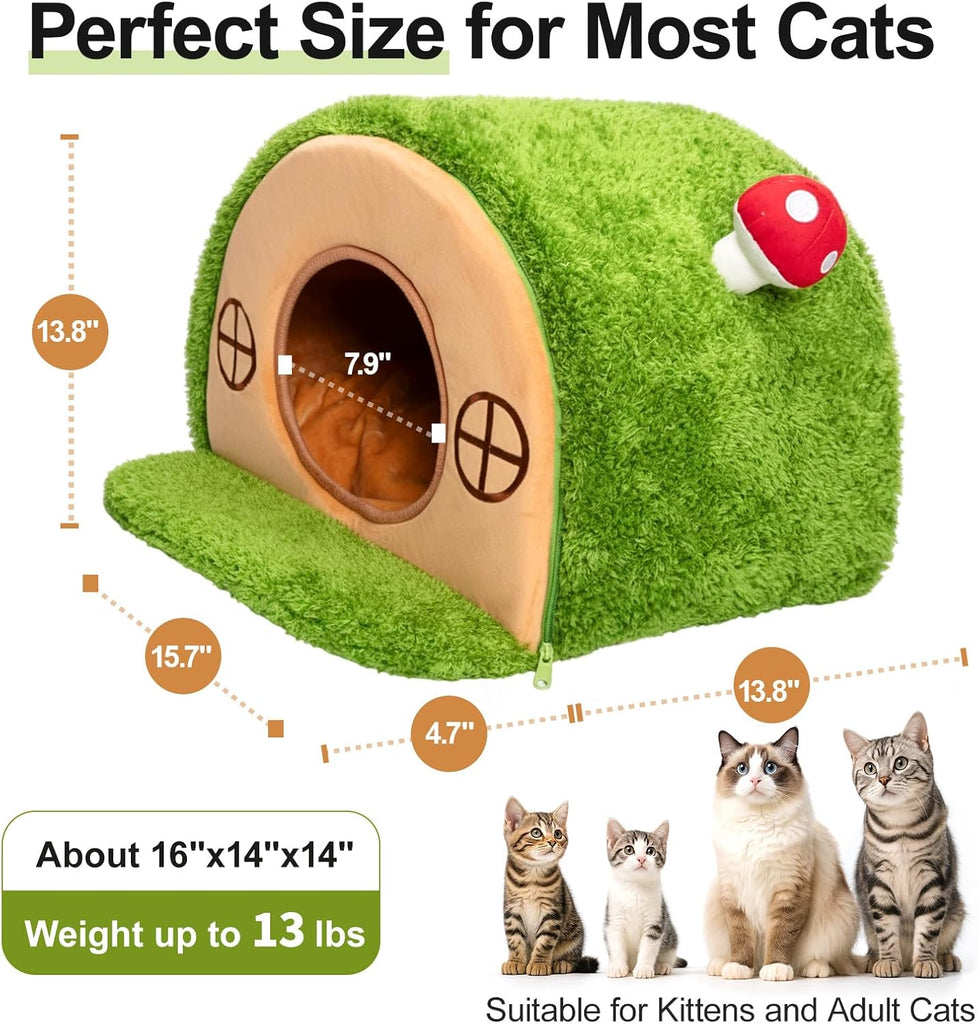 Cat Bed for Indoor Cats - Cute Cat Bed Cave