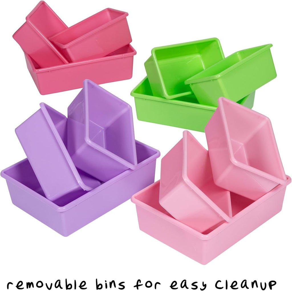 Kids Toy Storage Organizer With Bins, Pastel