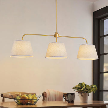 40" Brass Kitchen Island Lighting, Linear Chandeliers
