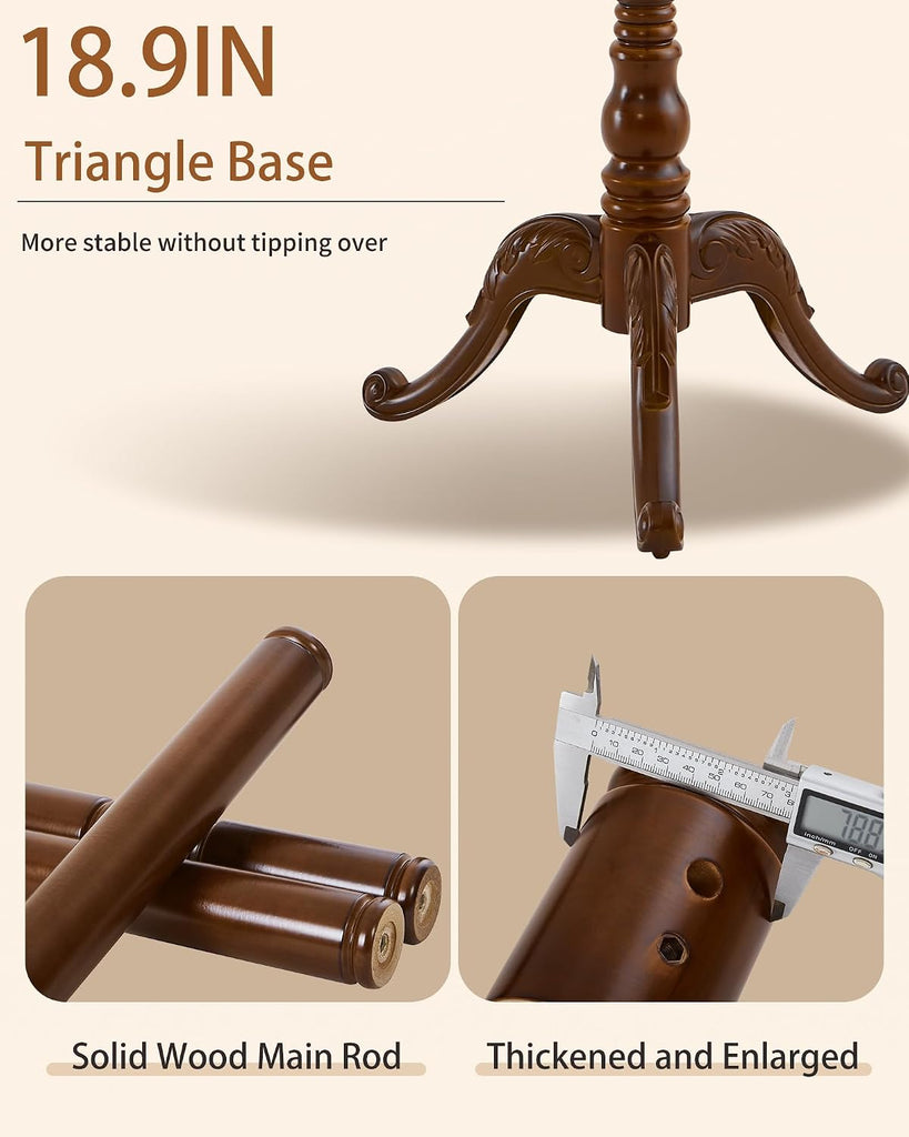Wooden Coat Rack Freestanding, Solid Wood Coat Rack Stand with 13 Hooks, Mid-Century Modern Heavy Duty Coat