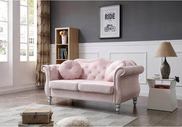 Old World Charm Loveseat, Pink
