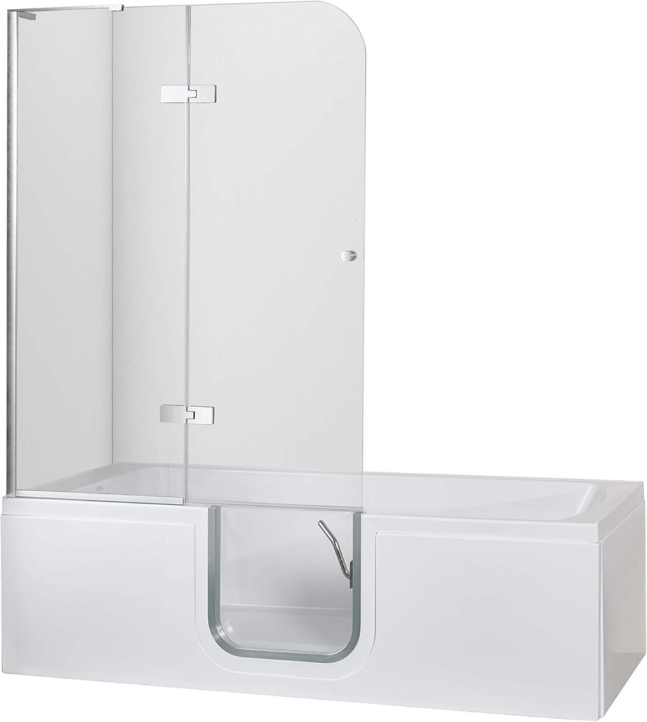 Ella Laydown 32x72 Air Massage Walk-In-Bathtub Left Drain, Bi-Fold Shower Screen