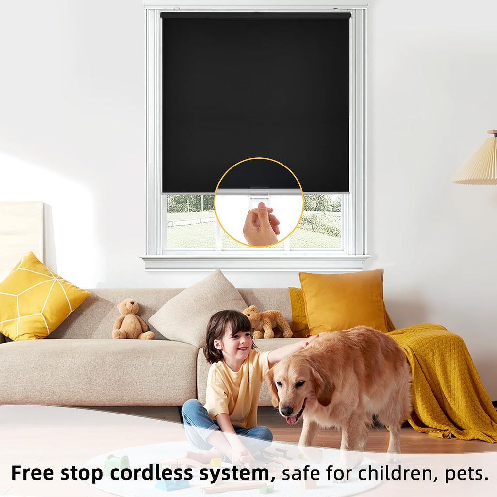 Blackout Roller Shades,Cordless Blinds Windows
