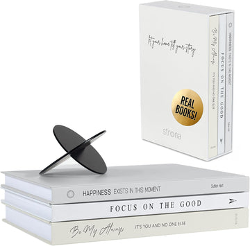 Book Decor Set - 3 Real Decorative Books Décor, Coffee Table & Bookshelf Styling with Confidence, Designer Books for