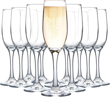 Champagne Glasses, Set of 12 Champagne Flutes with Classic Shape, Long stem Sparkling Wine glasses , Wine Toasting