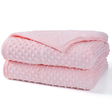 Weighted Blanket for Adults 15lbs Queen 60"x80" Minky Pink
