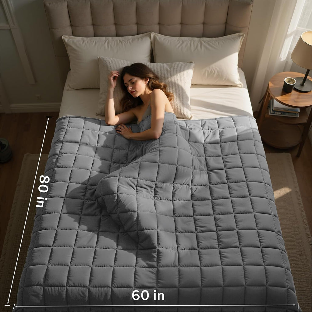 Weighted Blanket for Adults(78" x 85",25lbs) Twin Size Soft Cooling Heavy Blanket for Sleeping,Breathable Blanket