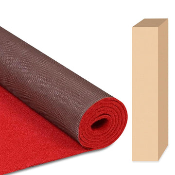 3ft x 20ft Red Carpet Runner for Party, Reusable TPR Non-Slip Backed Red Rug with Anti Slip for Wedding