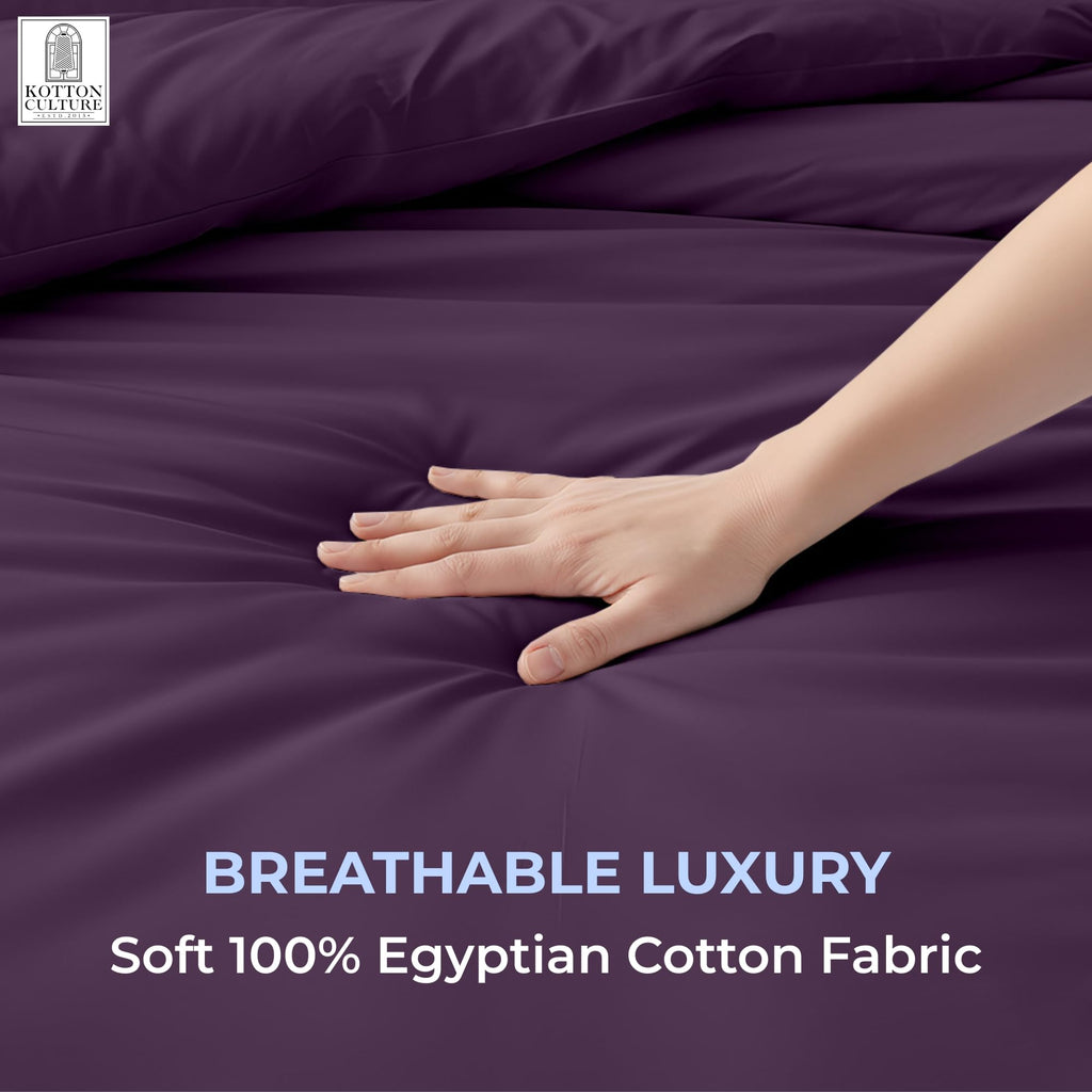 1 Pc Duvet Cover Queen Size/Full Size-100% Egyptian Cotton 600 Thread Count Ultra Soft Premium Durable Comforter