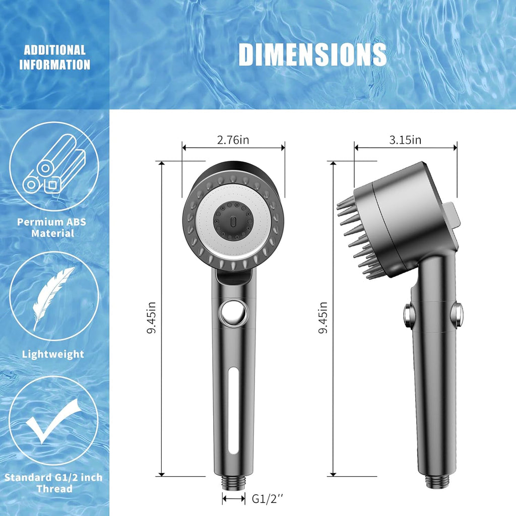 Filtered Shower Head with Handheld, High Pressure Water Flow and Multiple Spray Modes Shower Head with Filter
