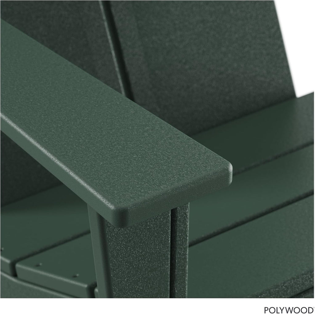 Contemporary Modern Oversized Adirondack Chair in Green