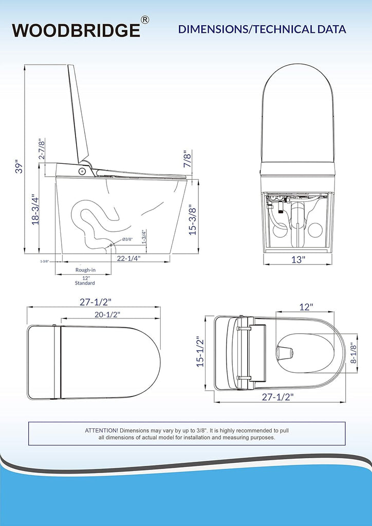 Smart Toilet,Auto Open & Close,Foot Sensor Operation,Auto Flush,Heated Seat,Tankless One Piece Elongated Toilet,T-0099