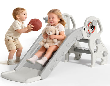 Toddler Slide, 4 in 1 Kids Slide for for Age 1-3 Indoor Outdoor