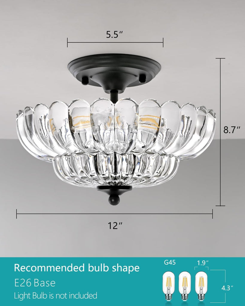 Modern Glass Ceiling Lights, Suitable s, Living Rooms, bedrooms, bathrooms, and hallways.