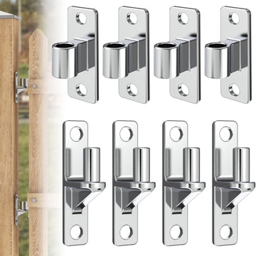 4 Pcs 304 Stainless Steel Gate Hinges Heavy Duty, 5/8'', Farm Gate Hinges up to 600lbs, Wall Mount Hinges for Farm