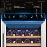 Wine Fridge,52-bottle Wine Cooler Refrigerators Freestanding Wine Refrigerator