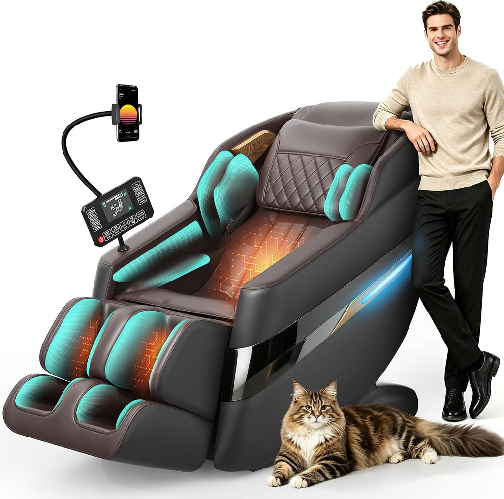 3D Massage Chair Full Body SL-Track, Body Scan, Shiatsu Recliner | Voice Control, Zero Gravity, 22 Programs, 16