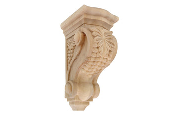 10" Tall Corbel Traditional Solid Rubberwood - 1 PC (C19-RW-UNF)