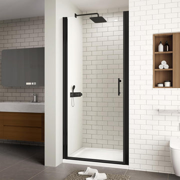 30-31.4" W x 72" H Frameless Pivot Shower Door, 1/4" (6mm) Clear SGCC Tempered Glass Shower Door