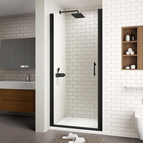 30-31.4" W x 72" H Frameless Pivot Shower Door, 1/4" (6mm) Clear SGCC Tempered Glass Shower Door