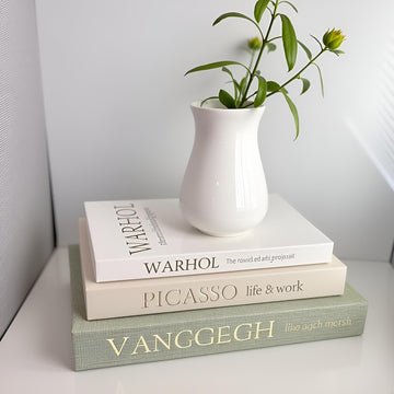 Set of 3 Decorative Books - Linen Faux Fake Books for Decor Aesthetic, Decorative Book for Coffee