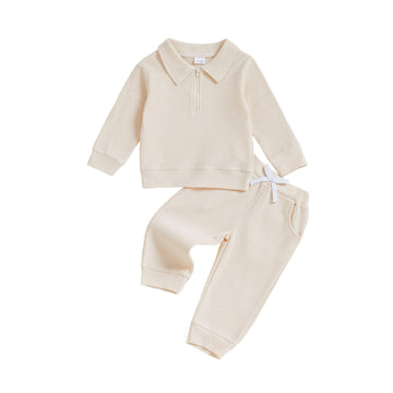 Toddler Boy Clothes Fall Outfits Knit Collared Pullover Sweatshirt Pants Winter Clothing Boys 5X