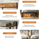 Heavy Duty Triple Bunk Bed for Kids, Twin Over Twin Over Twin Bunk Bed, Metal 3 Bed Bunk Beds for Teens and Adults