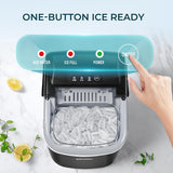 Countertop Ice Maker Machine with Handle, 26.5lbs Per Day, 9 Ice Cubes Ready in 6 Mins, Auto-Cleaning Portable Ice