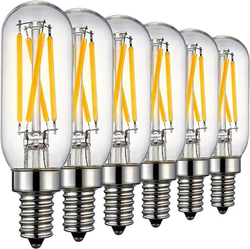 E12 LED Edison Bulb Dimmable 4W 2700K Warm White 6-Pack