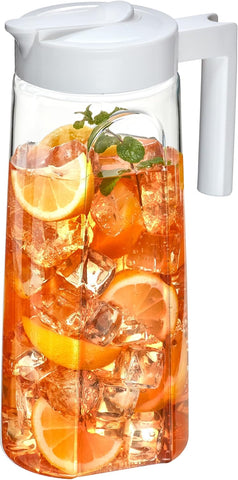 Slim - Tritan Pitcher (64 oz), Unbreakable Plastic Water Pitcher with Lid, BPA-Free, Heat-Resistant, Dishwasher-Safe