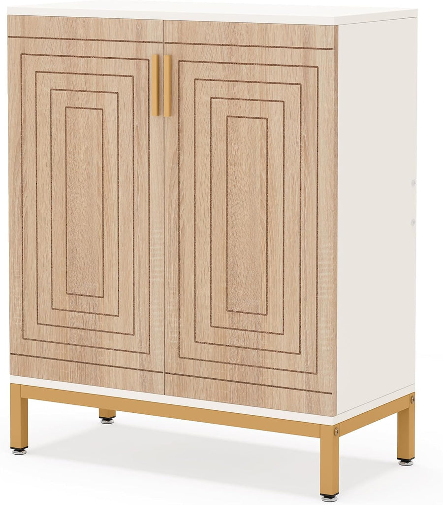 Shoe Cabinet with Doors, 20 Pairs Entryway Shoe Storage Cabinet with Shelves, 5-Tier Modern Free Standing Shoe Racks