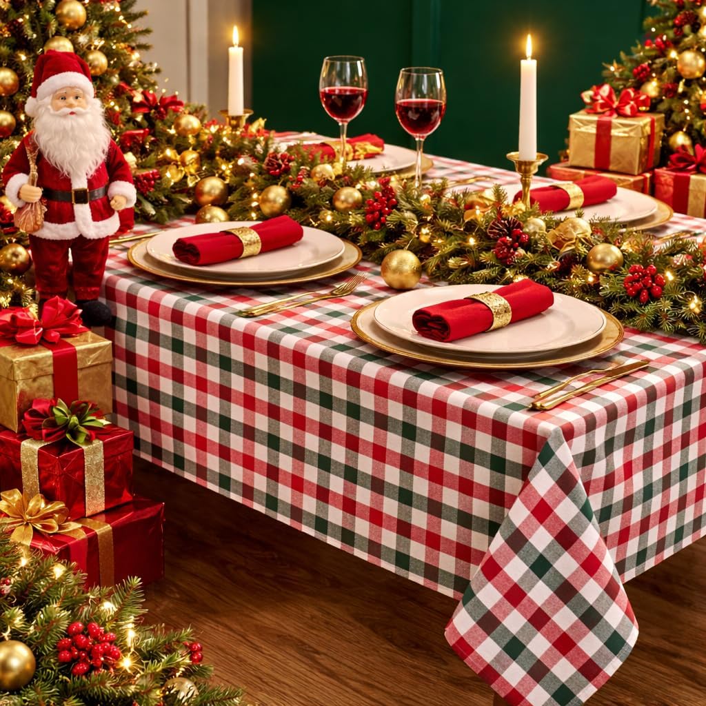 Cotton tablecloth - Earthen Checks