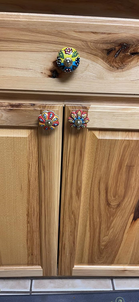 Ceramic Cabinet & Drawer Knobs - Decorative Kitchen Cabinet Hardware, Cupboard & Dresser Knobs - Handcrafted Furniture