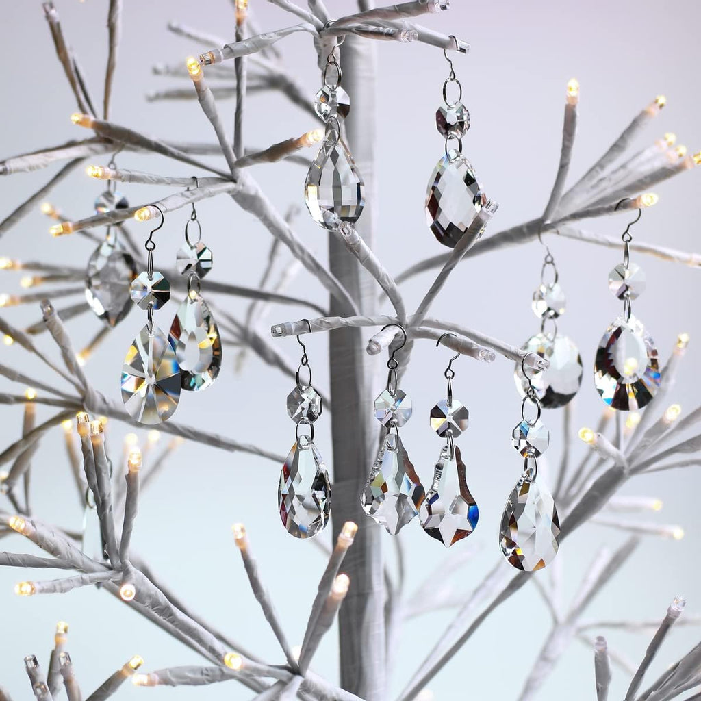 12pcs Glass Crystal Chandelier Prisms, Rainbow Hanging Crystals Suncatcher for Windows