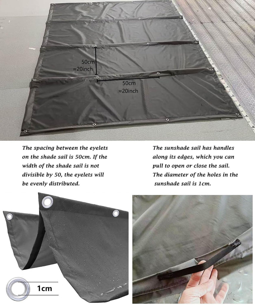 Retractable Wave Sun Shade Sail Waterproof 3x10 FT Sun Shade for Outdoor Garden UV Block Sunshade Cloth Canopy with