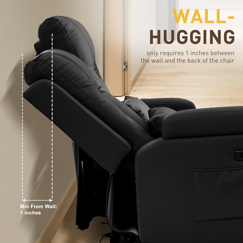 Power Loveseat Recliner Sofa with Console, Wall Hugger RV Reclining Couch